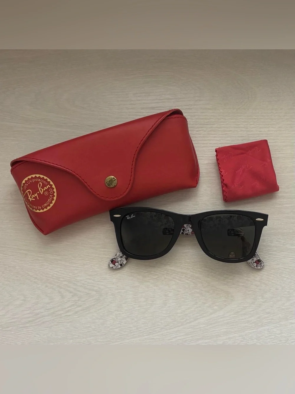 Ray-Ban Black Disney Sunglasses with Mickey Mouse Design - 90th Anniversary